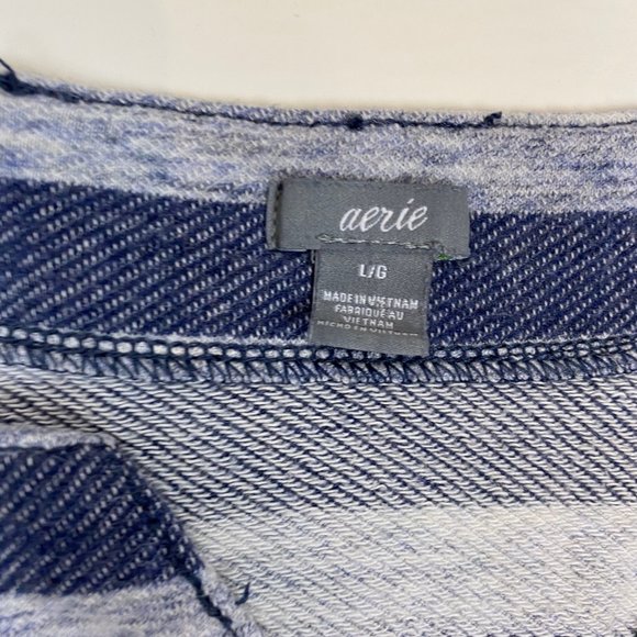 Aerie Pull Over Sweatshirt Top V-Neck Size Large L - Picture 6 of 6